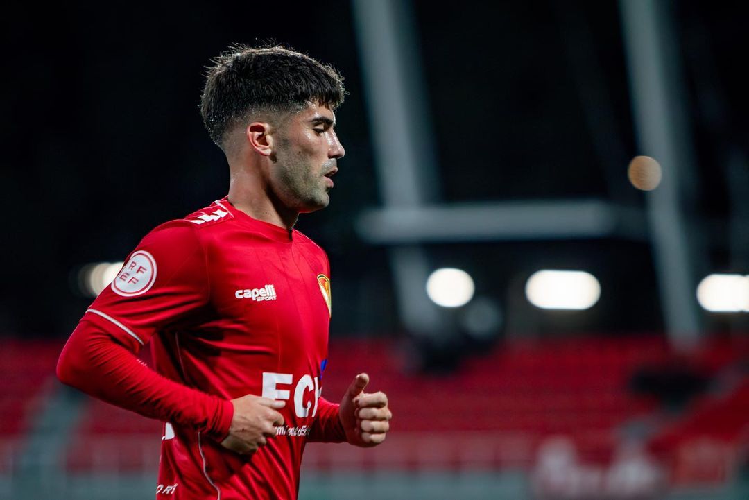Adri Lledó en un partit amb el Terrassa