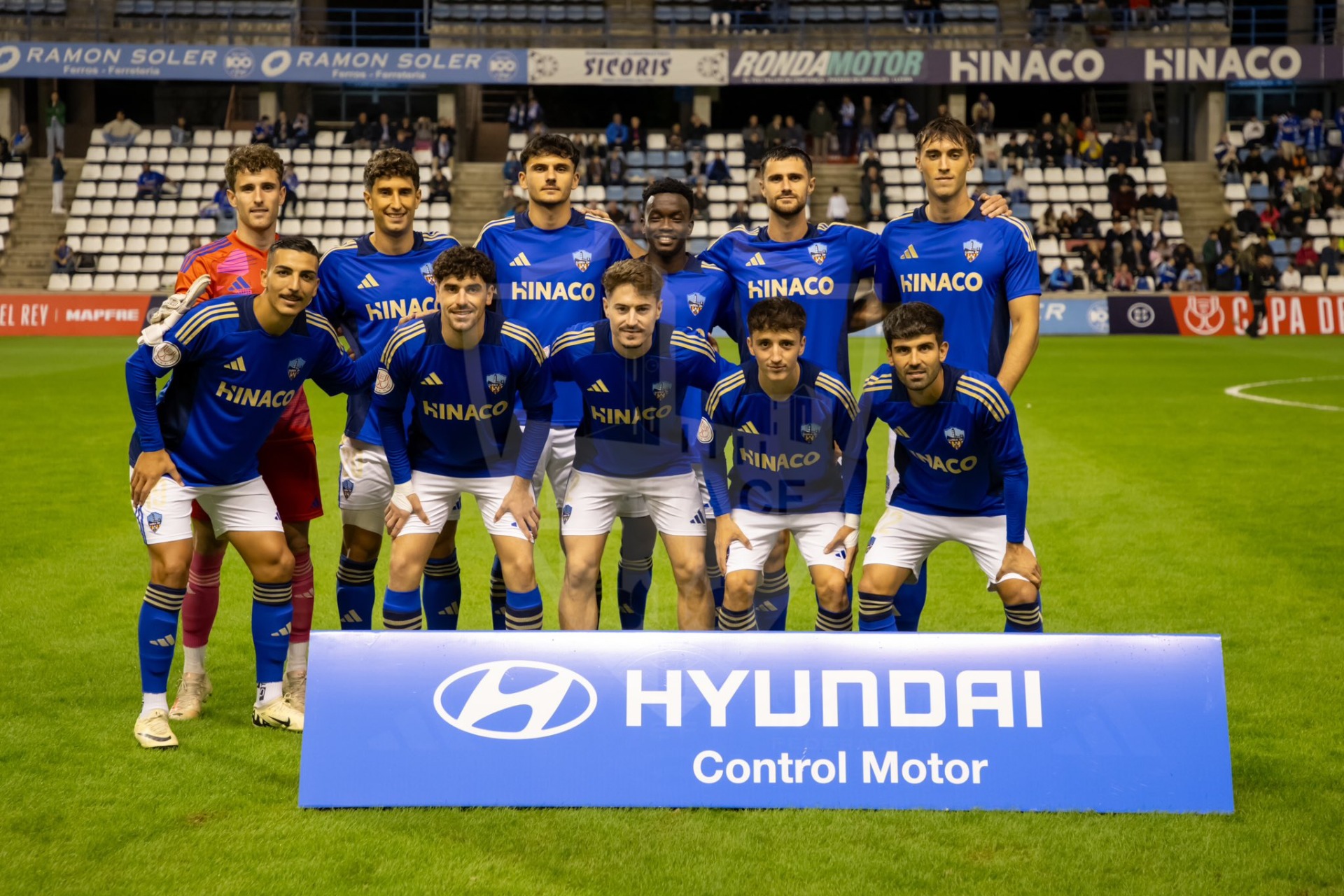 L'XI Inicial del Lleida davant el Barakaldo a la Copa del Rei / Foto: Lleida CF