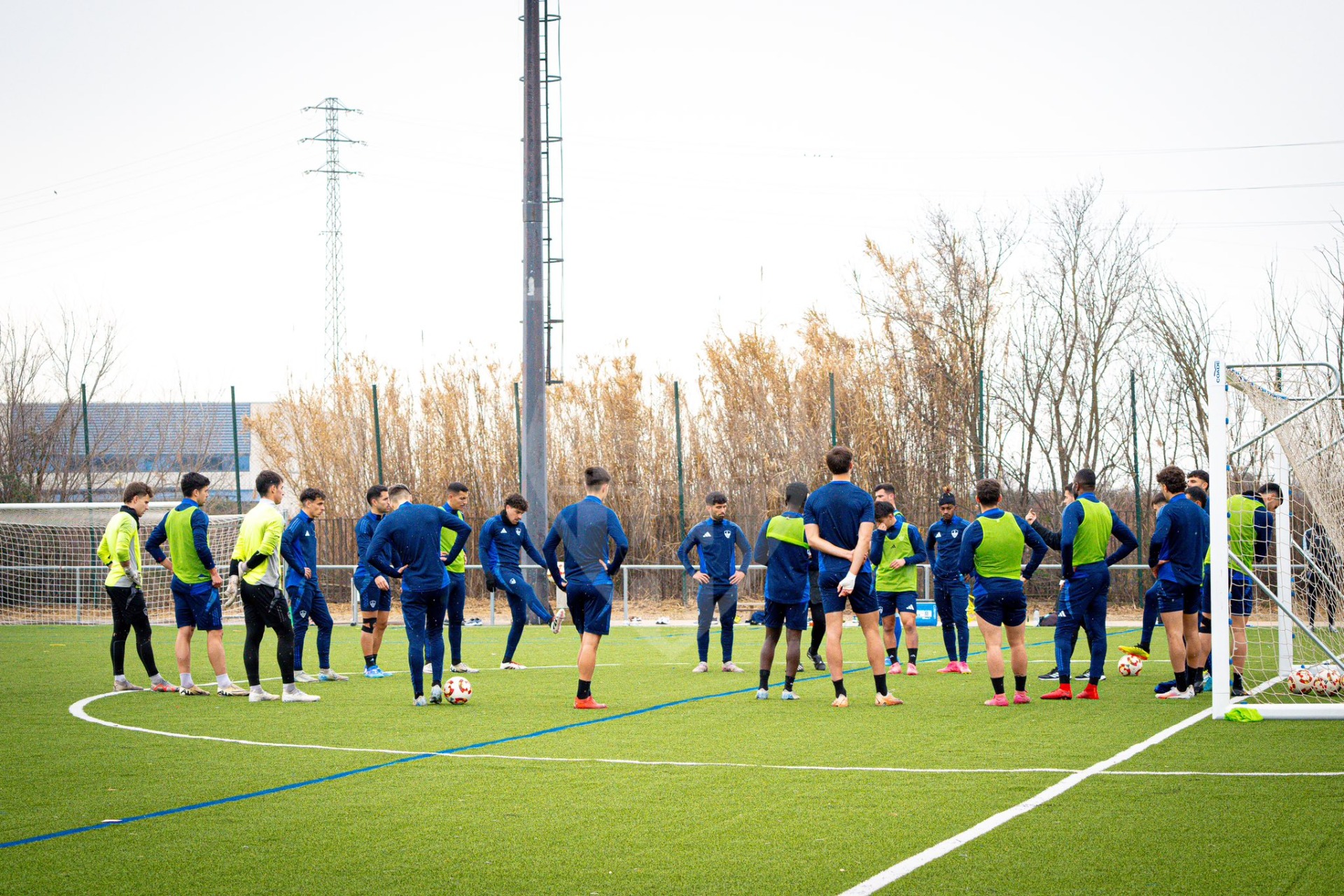 La plantilla blava en un dels entrenaments d'aquesta setmana / Foto: Lleida CF